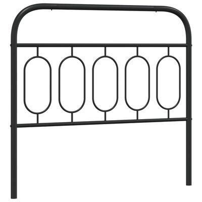 vidaXL Cabeceira de cama 100 cm metal preto