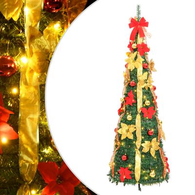 vidaXL Árvore de Natal artificial pop-up c/ 50 luzes LED 120 cm verde