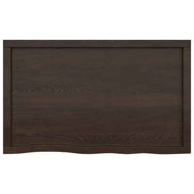 vidaXL Bancada p/ WC 100x60x(2-4)cm madeira tratada maciça castanho