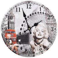 vidaXL Relógio de parede vintage Marilyn Monroe 30 cm