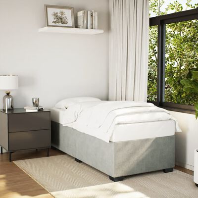 vidaXL Estrutura de cama 80x200 cm veludo cinzento-claro