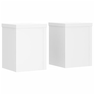 vidaXL Suportes p/ plantas 2 pcs 15x15x20 cm derivados madeira branco