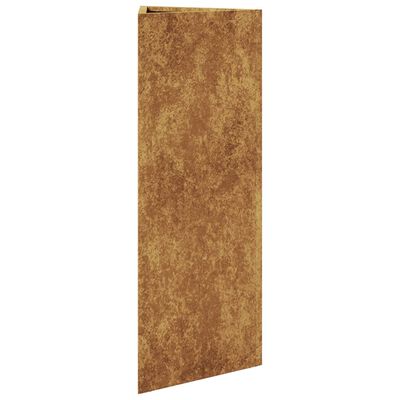 vidaXL Vaso/floreira de jardim triangular 30x26x75 cm aço corten