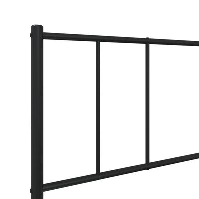 vidaXL Estrutura de cama com cabeceira e pés 100x200 cm metal preto