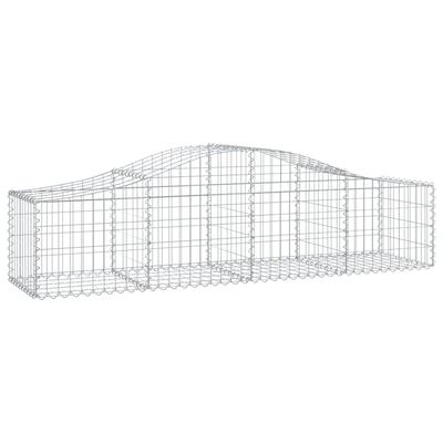 vidaXL Cestos gabião arqueados 5 pcs 200x50x40/60 cm ferro galvanizado