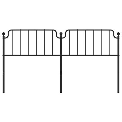 vidaXL Cabeceira de cama 180 cm metal preto