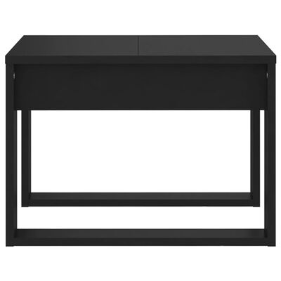 vidaXL Mesa de apoio 50x50x35 cm derivados de madeira preto