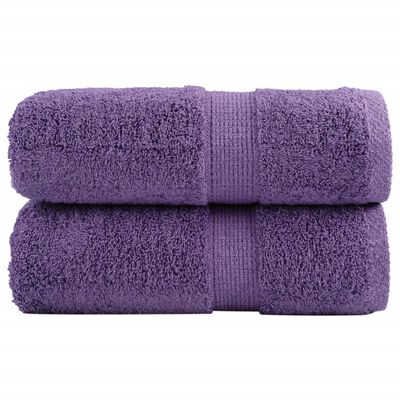 vidaXL Toalhas de mãos premium SOLUND 2 pcs 30x30 cm 600 g/m2 roxo