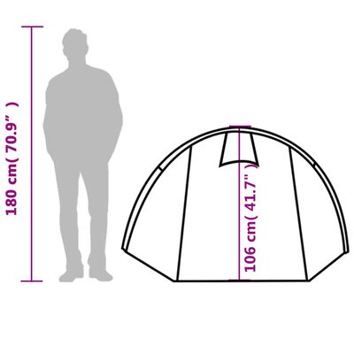 vidaXL Tenda de campismo túnel para 4 pessoas impermeável azul