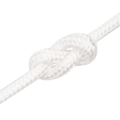 vidaXL Corda de barco 6 mm 100 m polipropileno branco completo