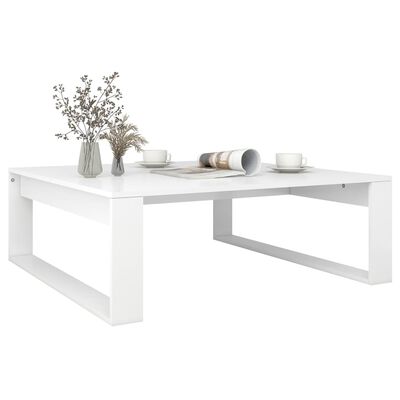 vidaXL Mesa de centro 100x100x35 cm derivados de madeira branco