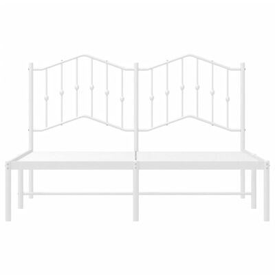 vidaXL Estrutura de cama com cabeceira 150x200 cm metal branco