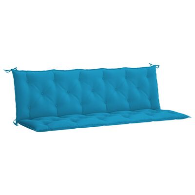 vidaXL Almofadão banco jardim 180x(50+50)x7cm tecido oxford azul-claro