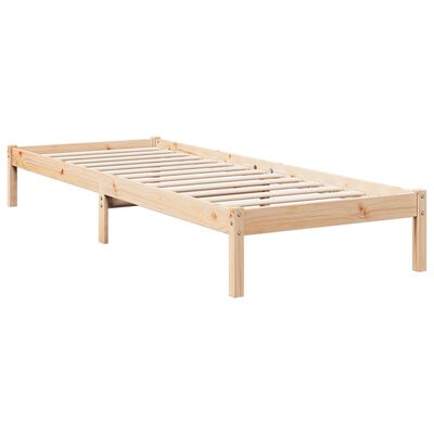 vidaXL Cama extra longa sem colchão 80x210 cm madeira de pinho maciça