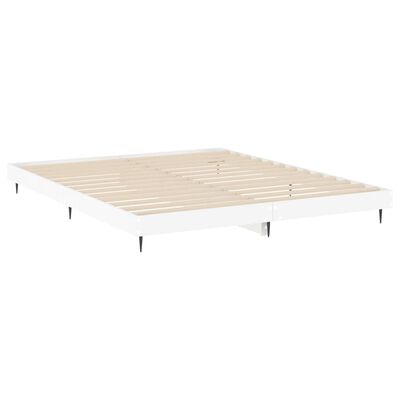 vidaXL Estrutura de cama 160x200 cm derivados de madeira branco