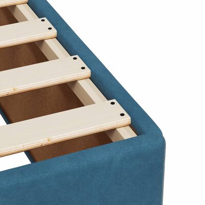 vidaXL Cama boxspring com colchão 120x190 cm veludo azul