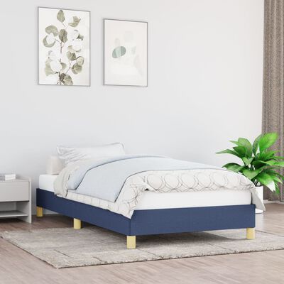 vidaXL Estrutura de cama 90x190 cm tecido azul