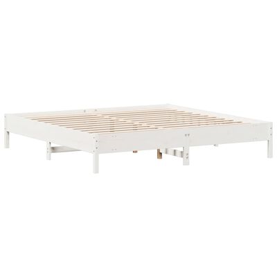 vidaXL Cama sem colchão 180x200 cm madeira de pinho maciça branco