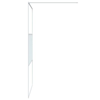 vidaXL Divisória de chuveiro branco 115x195 cm vidro ESG transparente