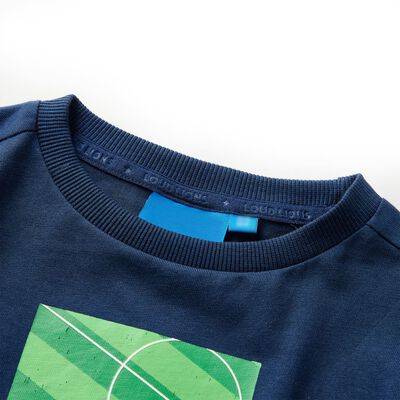 T-shirt de manga comprida para criança azul-marinho 140