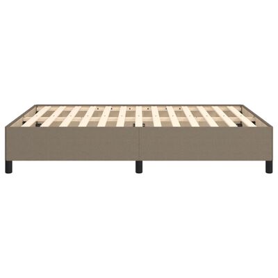 vidaXL Cama sem colchão 140x190 cm tecido castanho-acinzentado