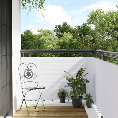 vidaXL Tela de varanda 500x90 cm vime PE branco