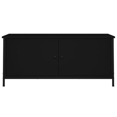 vidaXL Móvel para TV c/ portas 102x35x45 cm derivados de madeira preto