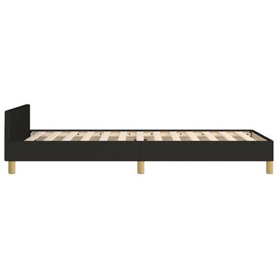 vidaXL Estrutura de cama c/ cabeceira tecido 90x190 cm preto