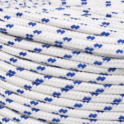 vidaXL Corda de barco 6 mm 50 m polipropileno branco