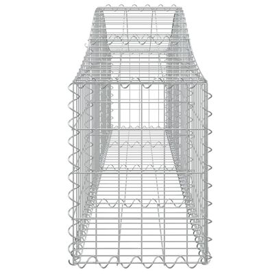 vidaXL Cestos gabião arqueados 7 pcs 200x30x40/60 cm ferro galvanizado