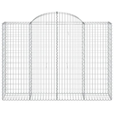 vidaXL Cestos gabião arqueados 15 pcs 200x50x140/160 ferro galvanizado