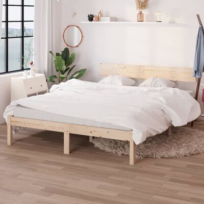 vidaXL Estrutura de cama sem colchão 140x200 cm madeira maciça