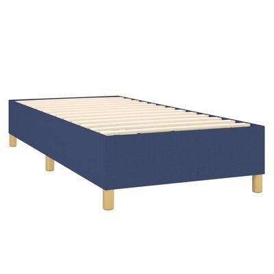 vidaXL Estrutura de cama 90x200 cm tecido azul