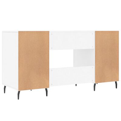 vidaXL Secretária 140x50x75 cm derivados de madeira branco