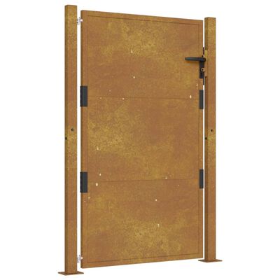 vidaXL Portão de jardim 105x130 cm aço corten