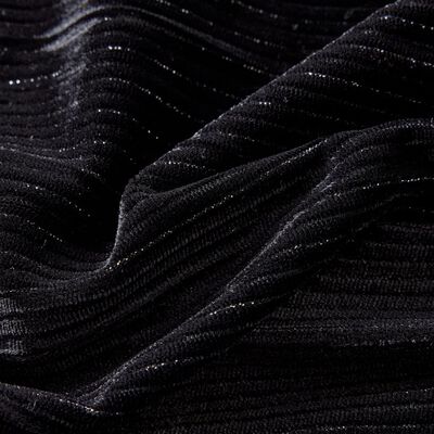 Saia plissada para criança com lurex preto 140