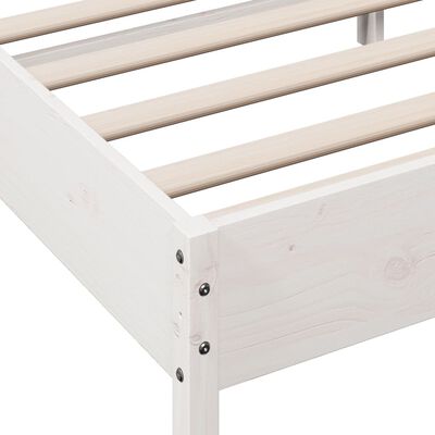 vidaXL Cama sem colchão 200x200 cm madeira de pinho maciça branco