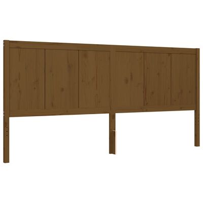 vidaXL Estrutura cama c/ cabeceira 200x200cm maciço castanho-mel