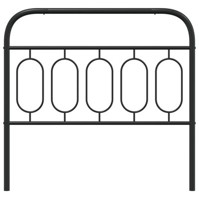 vidaXL Cabeceira de cama 100 cm metal preto