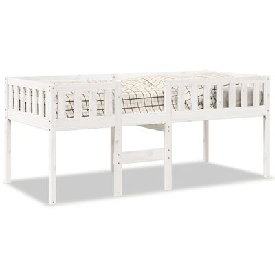 vidaXL Cama de criança sem colchão 75x190 cm pinho maciço branco