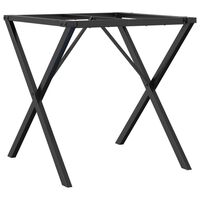 vidaXL Pernas para mesa de jantar estrutura em X ferro fundido