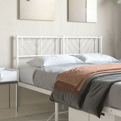 vidaXL Cabeceira de cama 150 cm metal branco