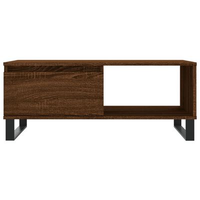 vidaXL Mesa de centro 90x50x36,5cm derivados madeira carvalho castanho