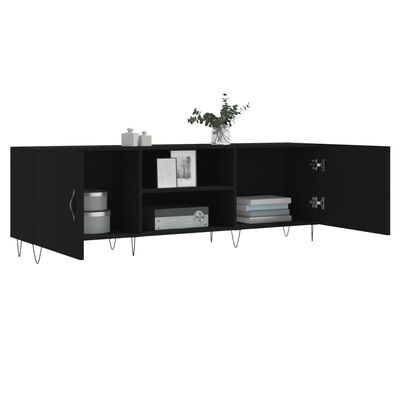 vidaXL Móvel para TV 150x30x50 cm derivados de madeira preto