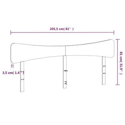 vidaXL Cabeceira 200 cm madeira de pinho maciça branco