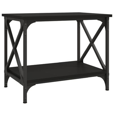 vidaXL Mesa de apoio 55x38x45 cm derivados de madeira preto