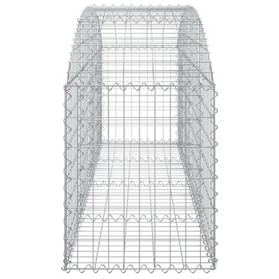 vidaXL Cesto gabião arqueado 200x50x60/80 cm ferro galvanizado