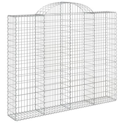 vidaXL Cestos gabião arqueados 5pcs 200x30x160/180cm ferro galvanizado