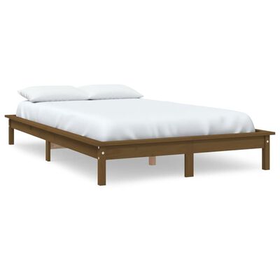 vidaXL Estrutura cama super king 180x200 cm pinho maciço castanho mel