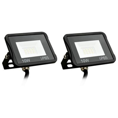 vidaXL Projetores c/ iluminação LED 2 pcs 10 W branco frio